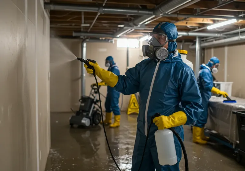 Basement Sanitization and Antimicrobial Treatment process in Minden, NV