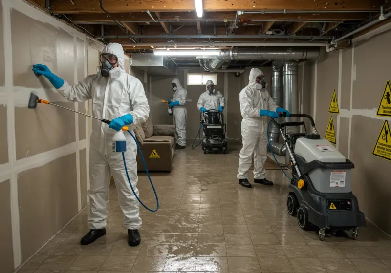 Basement Moisture Removal and Structural Drying process in Minden, NV